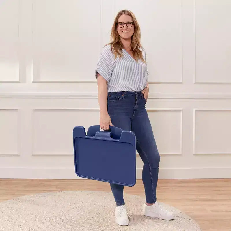 Grand bureau portable pliable avec surface et accoudoirs réglables