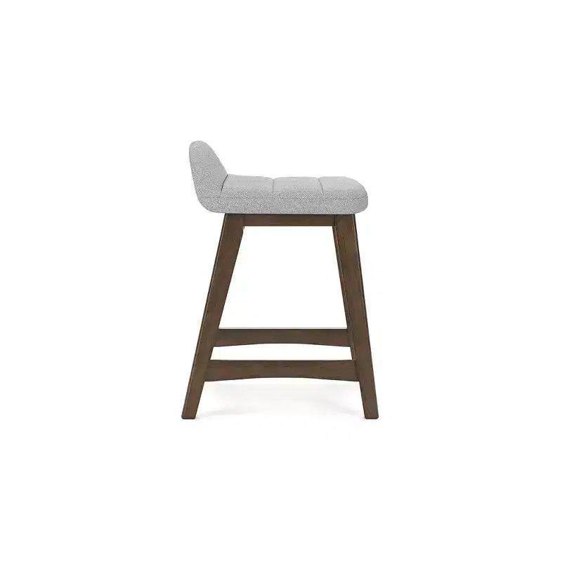 Tabouret de bar rembourré hauteur comptoir avec coussin en mousse, ensemble de 2 – Gris clair