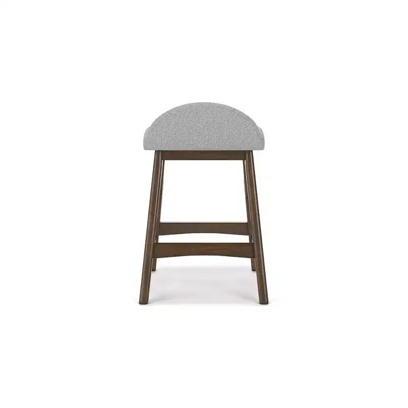 Tabouret de bar rembourré hauteur comptoir avec coussin en mousse, ensemble de 2 – Gris clair