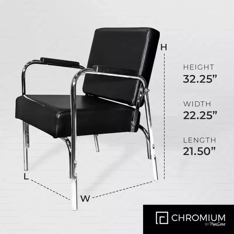 Chaise de Shampoing Inclinable Professionnelle en Vinyle – Grise