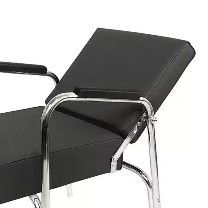Chaise de Shampoing Inclinable Professionnelle en Vinyle – Grise