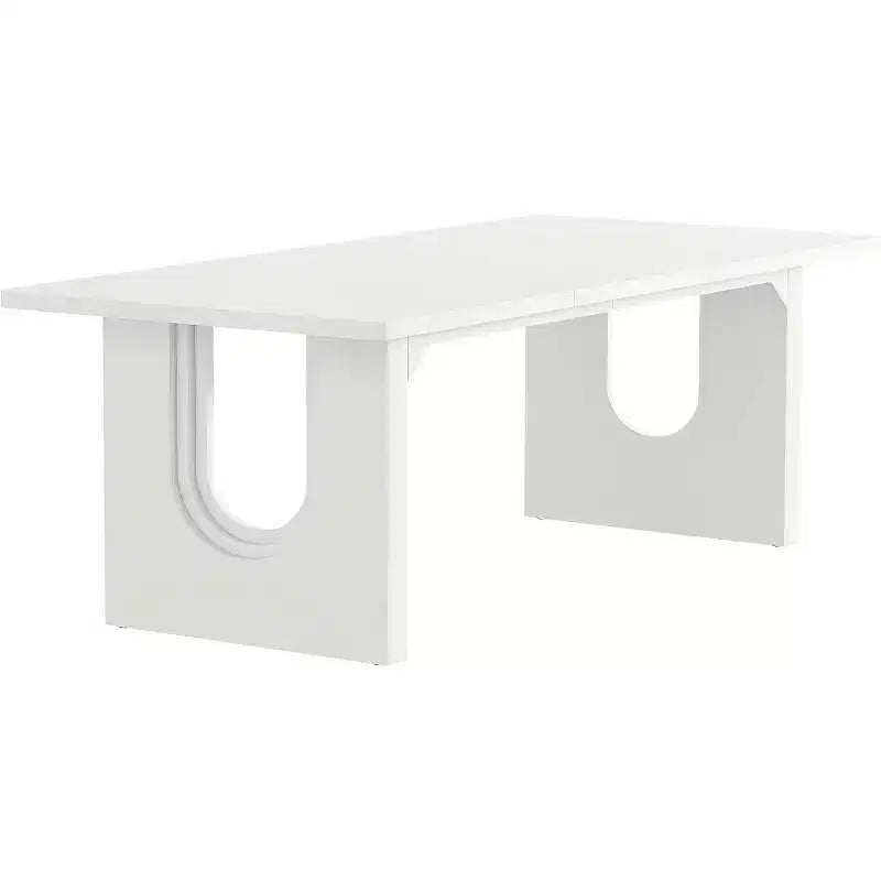 Grand bureau de direction moderne de 180 cm – Bureau à domicile en MDF blanc
