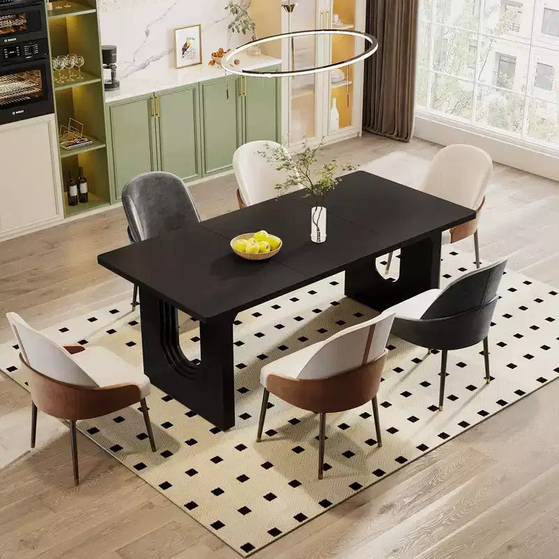 Grand bureau de direction moderne de 180 cm – Bureau à domicile en MDF blanc
