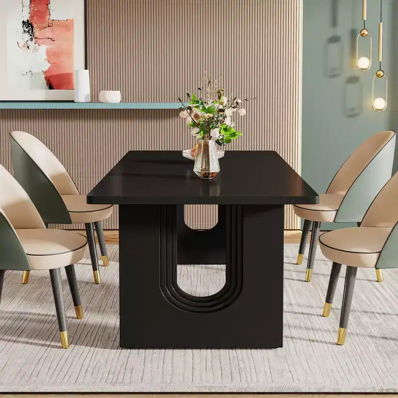 Grand bureau de direction moderne de 180 cm – Bureau à domicile en MDF blanc