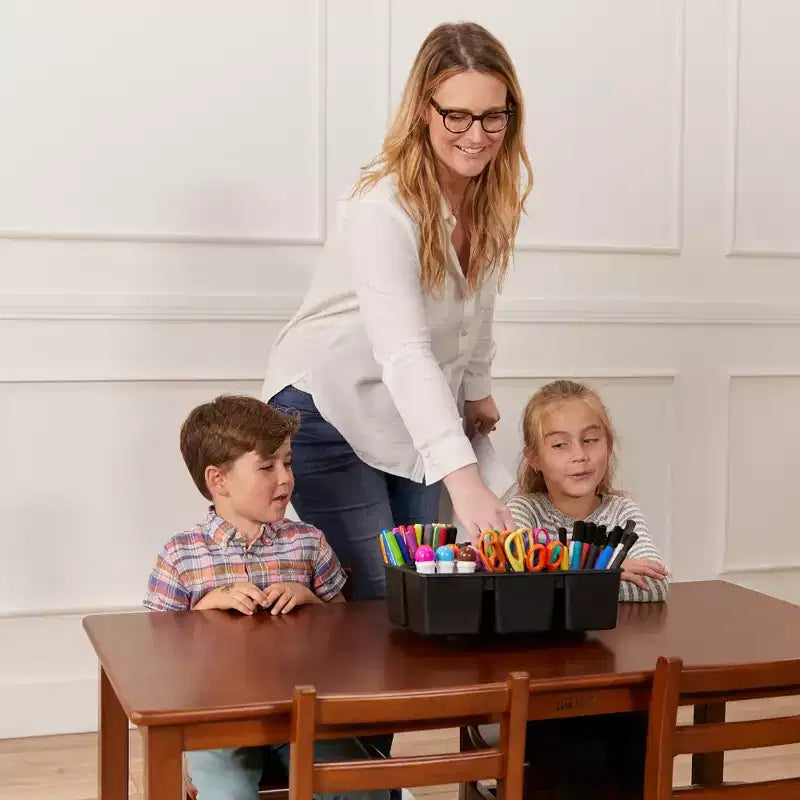 Table d'activités rectangulaire en bois dur pour enfants, 24" x 48", avec pieds de 22"