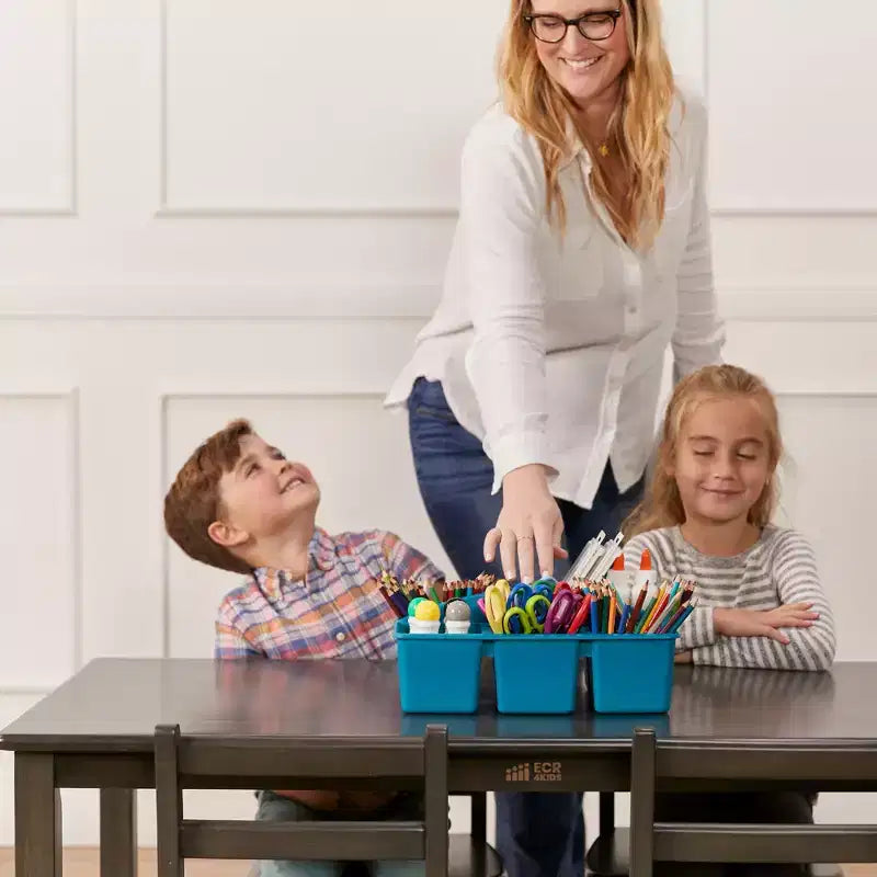 Table d'activités rectangulaire en bois dur pour enfants, 24" x 48", avec pieds de 22"