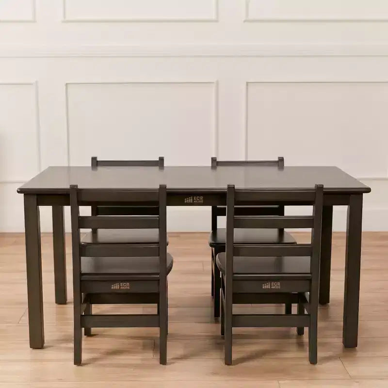 Table d'activités rectangulaire en bois dur pour enfants, 24" x 48", avec pieds de 22"