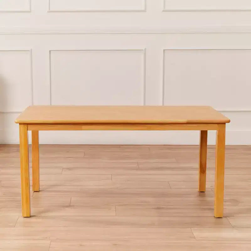 Table d'activités rectangulaire en bois dur pour enfants, 24" x 48", avec pieds de 22"