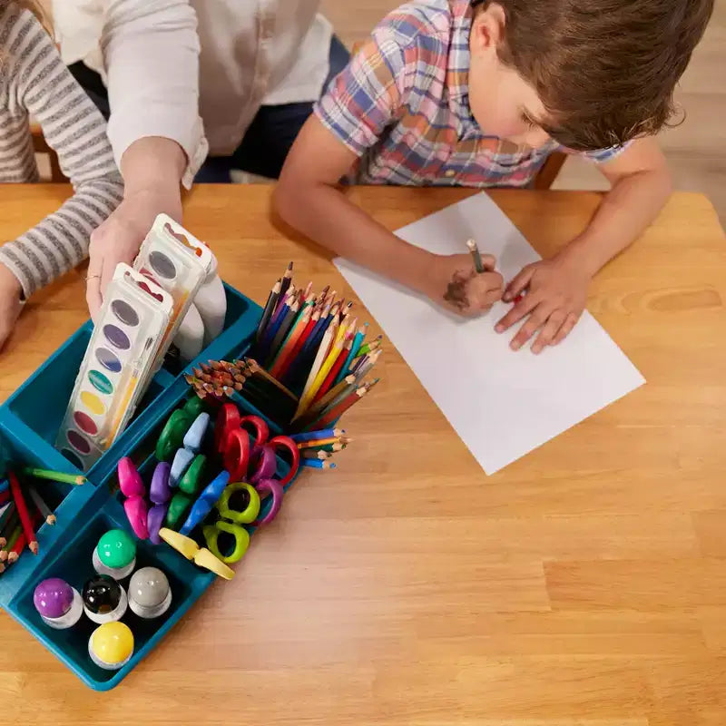 Table d'activités rectangulaire en bois dur pour enfants, 24" x 48", avec pieds de 22"
