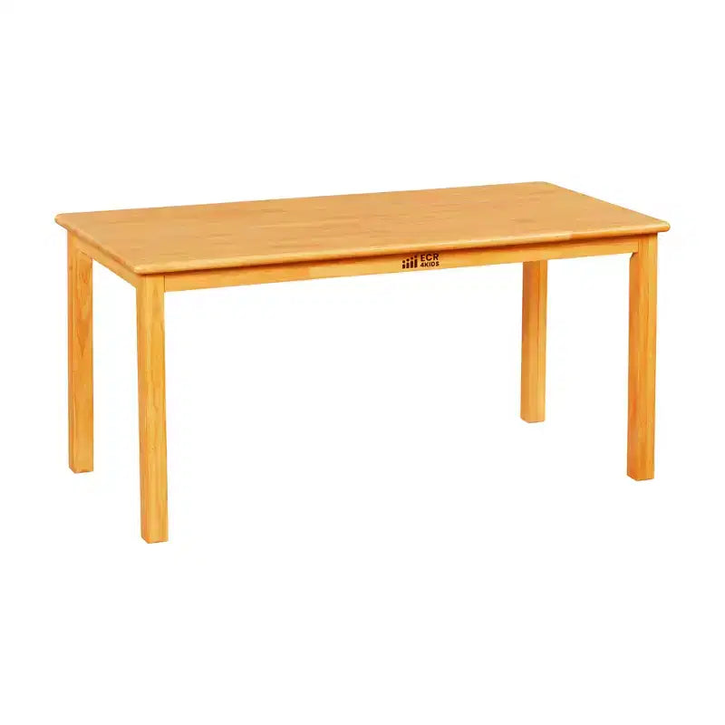 Table d'activités rectangulaire en bois dur pour enfants, 24" x 48", avec pieds de 22"