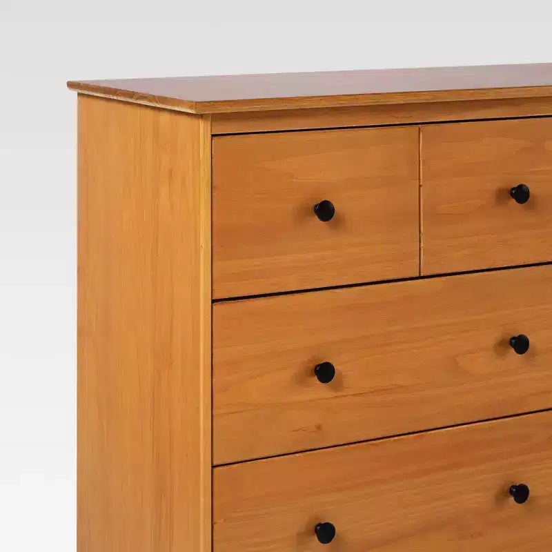 Commode horizontale à 6 tiroirs style Mid-century moderne