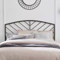 Tête de lit en métal avec motif à chevrons – Bronze gris