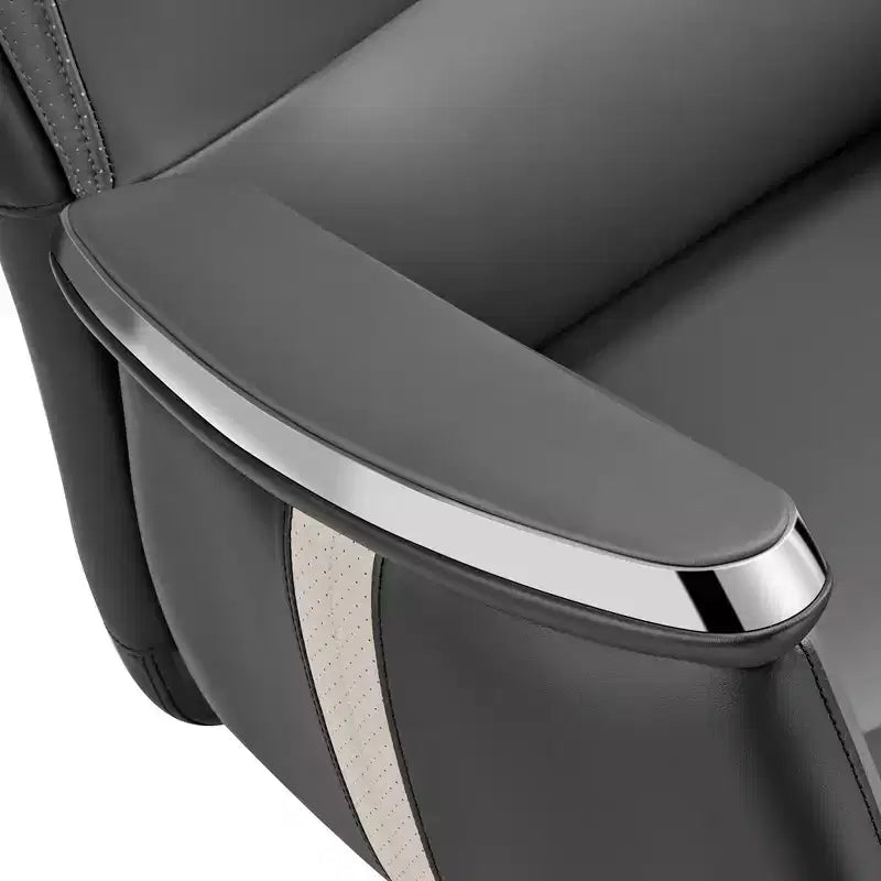 Fauteuil de bureau de direction à dossier haut avec support lombaire – Cuir siliconé