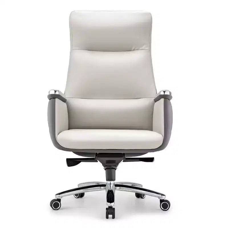 Fauteuil de bureau de direction à dossier haut avec support lombaire – Cuir siliconé