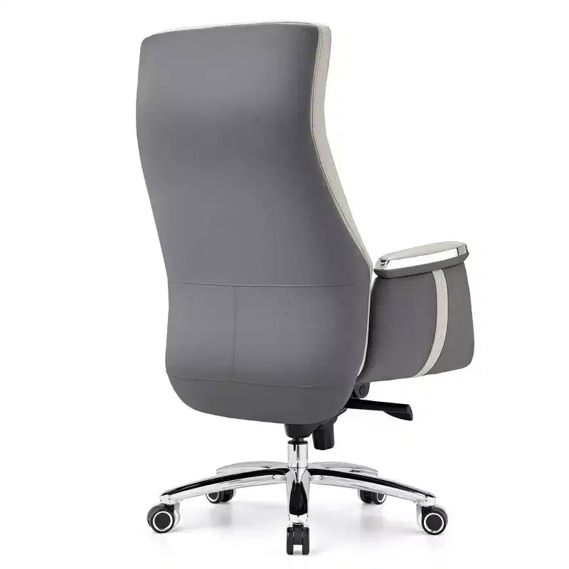 Fauteuil de bureau de direction à dossier haut avec support lombaire – Cuir siliconé