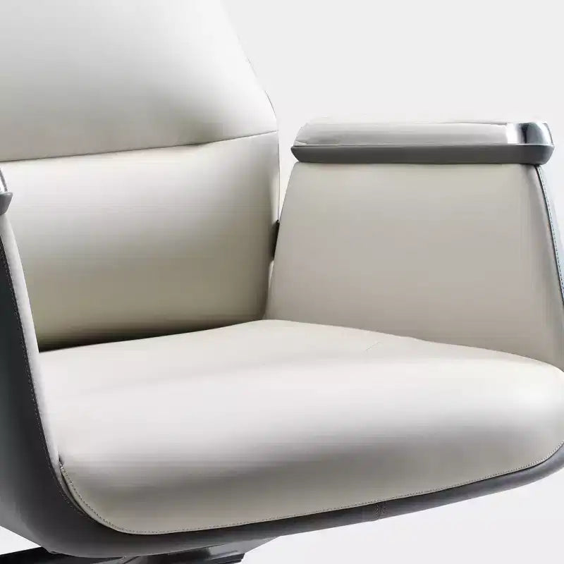 Fauteuil de bureau de direction à dossier haut avec support lombaire – Cuir siliconé