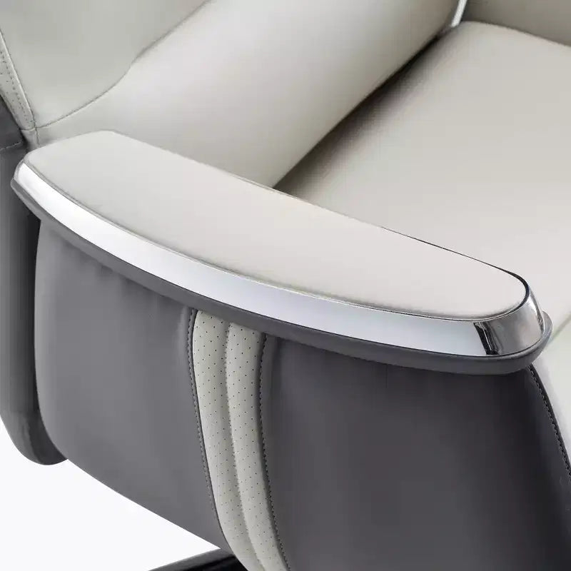 Fauteuil de bureau de direction à dossier haut avec support lombaire – Cuir siliconé