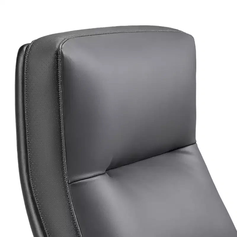 Fauteuil de bureau de direction à dossier haut avec support lombaire – Cuir siliconé