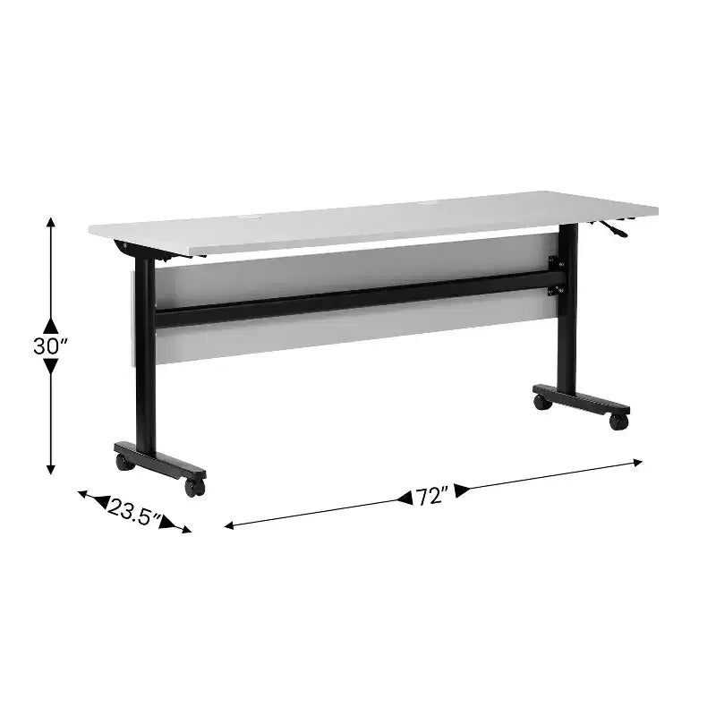 Table de formation emboîtable ultra-robuste de qualité commerciale avec pieds en T et panneau d'intimité