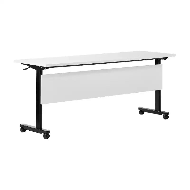 Table de formation emboîtable ultra-robuste de qualité commerciale avec pieds en T et panneau d'intimité