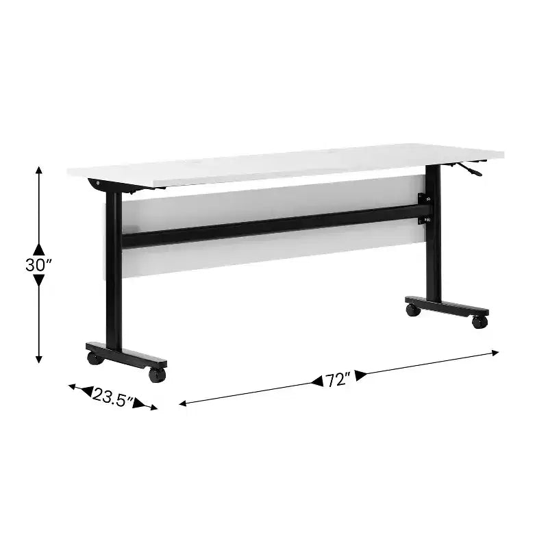 Table de formation emboîtable ultra-robuste de qualité commerciale avec pieds en T et panneau d'intimité