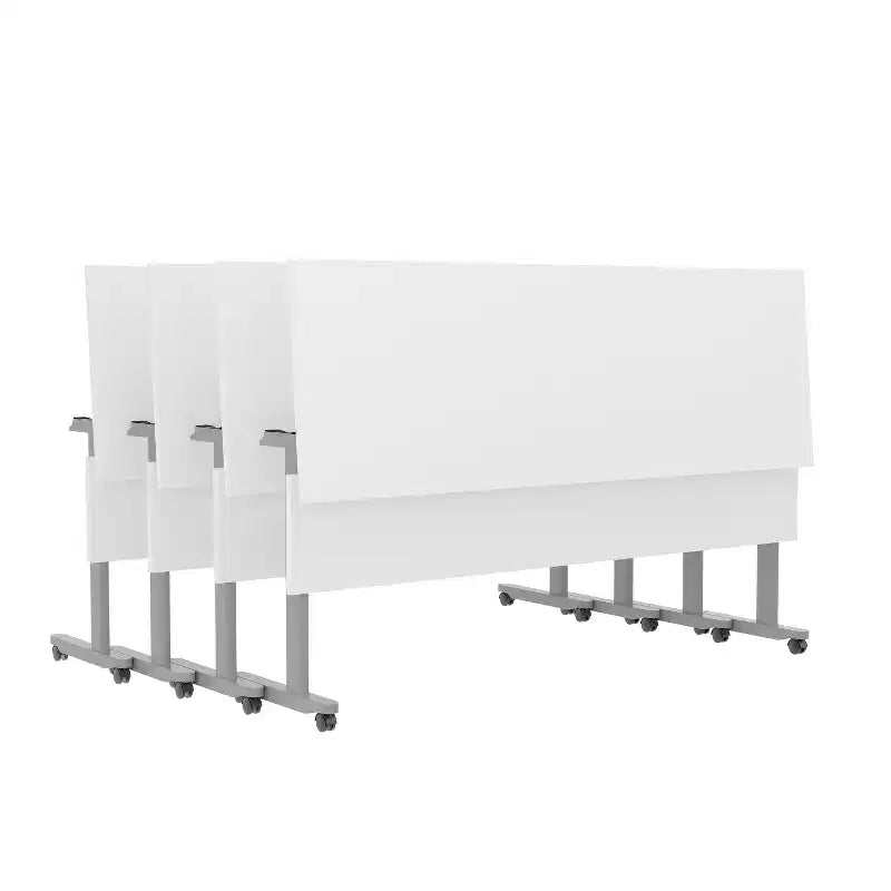 Table de formation emboîtable ultra-robuste de qualité commerciale avec pieds en T et panneau d'intimité