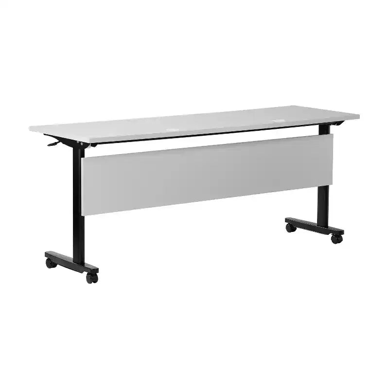 Table de formation emboîtable ultra-robuste de qualité commerciale avec pieds en T et panneau d'intimité