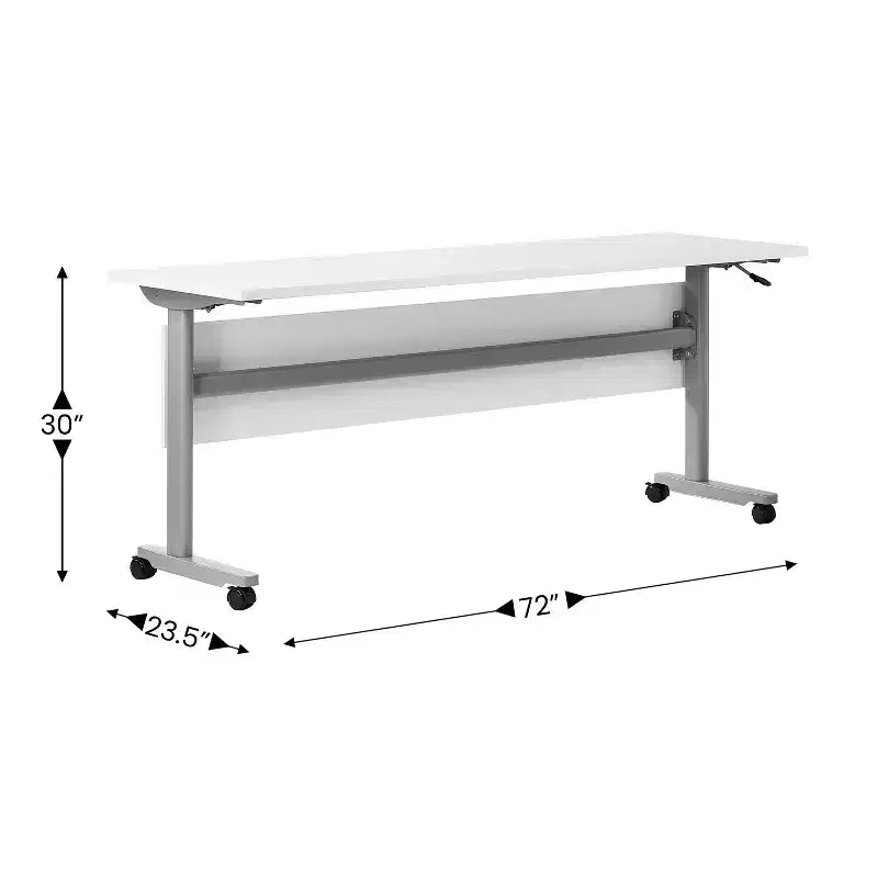 Table de formation emboîtable ultra-robuste de qualité commerciale avec pieds en T et panneau d'intimité