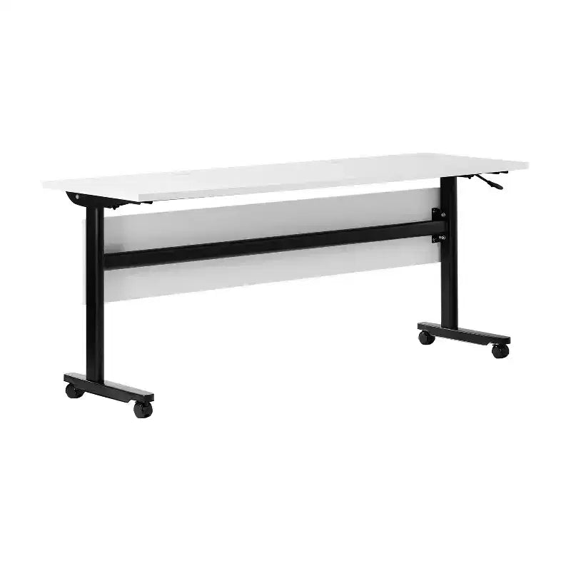 Table de formation emboîtable ultra-robuste de qualité commerciale avec pieds en T et panneau d'intimité