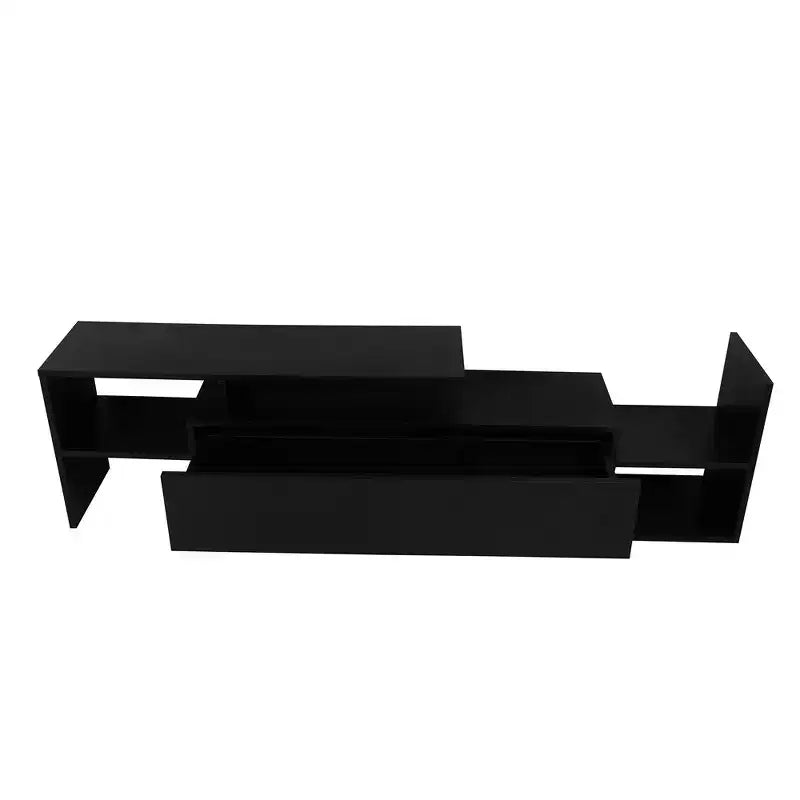 Meuble TV moderne avec étagères et bibliothèque en MDF – Console de divertissement