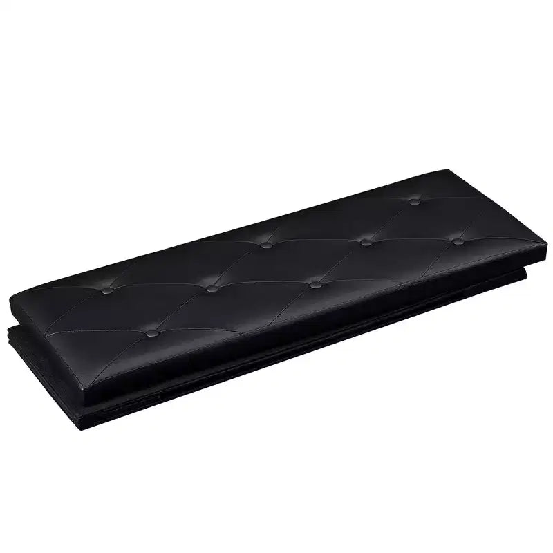 Banc de rangement pliable avec pouf – Repose-pieds et siège polyvalent