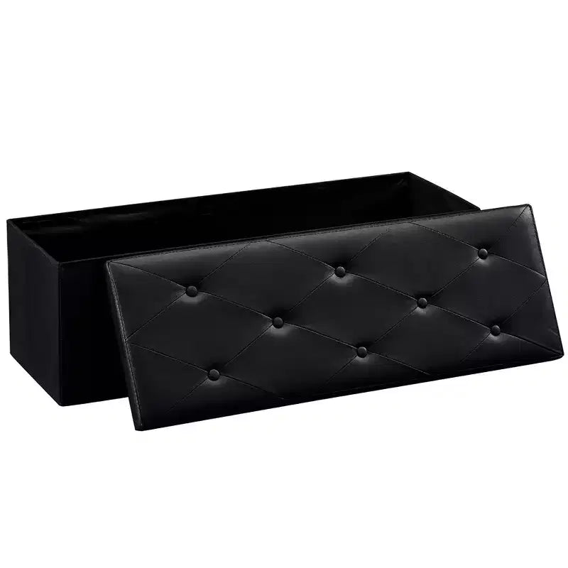 Banc de rangement pliable avec pouf – Repose-pieds et siège polyvalent