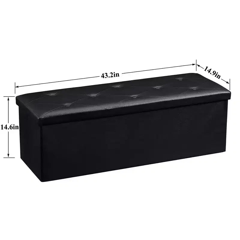 Banc de rangement pliable avec pouf – Repose-pieds et siège polyvalent