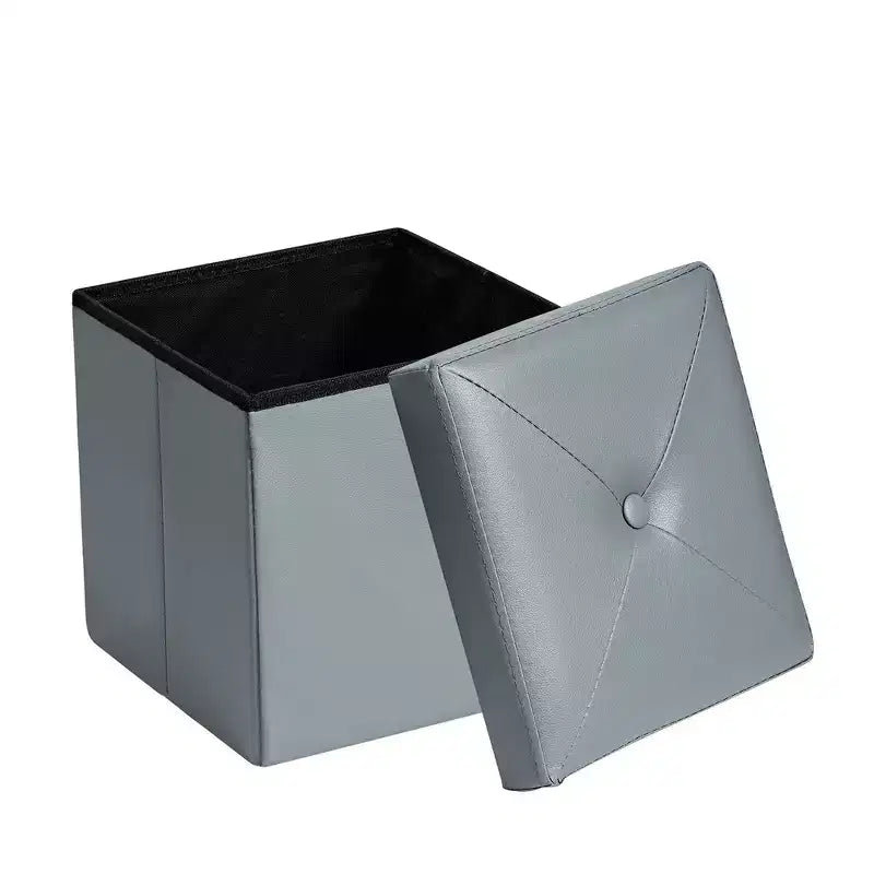 Banc de rangement pliable avec pouf – Repose-pieds et siège polyvalent