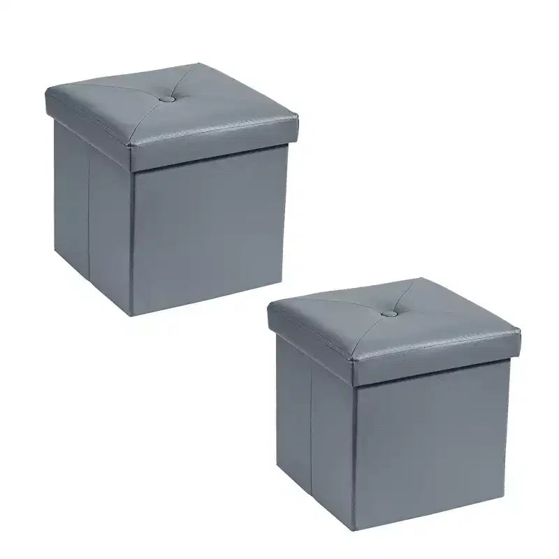 Banc de rangement pliable avec pouf – Repose-pieds et siège polyvalent