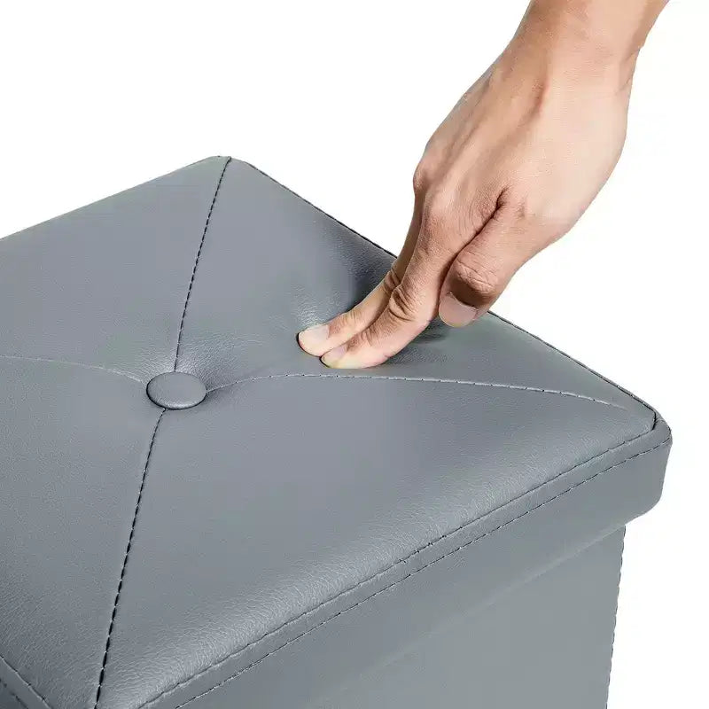 Banc de rangement pliable avec pouf – Repose-pieds et siège polyvalent
