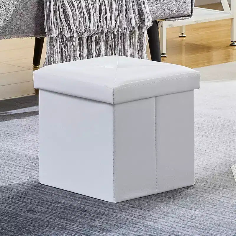 Banc de rangement pliable avec pouf – Repose-pieds et siège polyvalent
