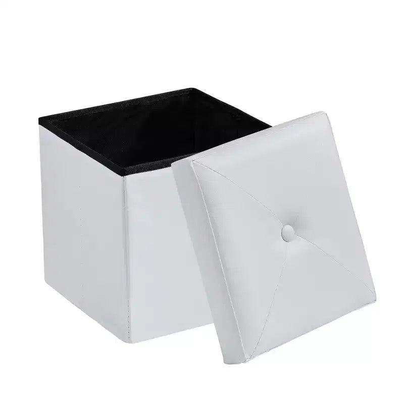Banc de rangement pliable avec pouf – Repose-pieds et siège polyvalent
