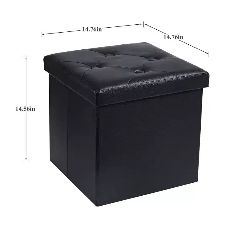 Banc de rangement pliable avec pouf – Repose-pieds et siège polyvalent
