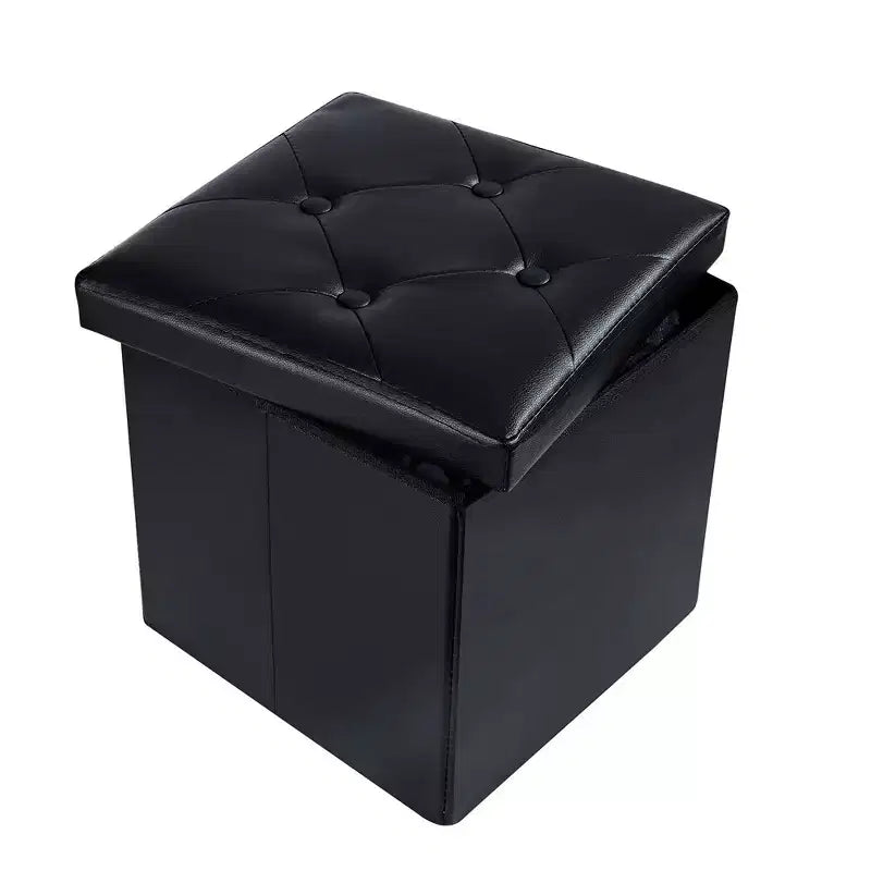 Banc de rangement pliable avec pouf – Repose-pieds et siège polyvalent