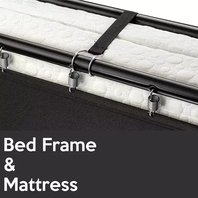 Lit de camp pliant avec matelas en mousse à mémoire de forme de 7,6 cm – Entièrement assemblé