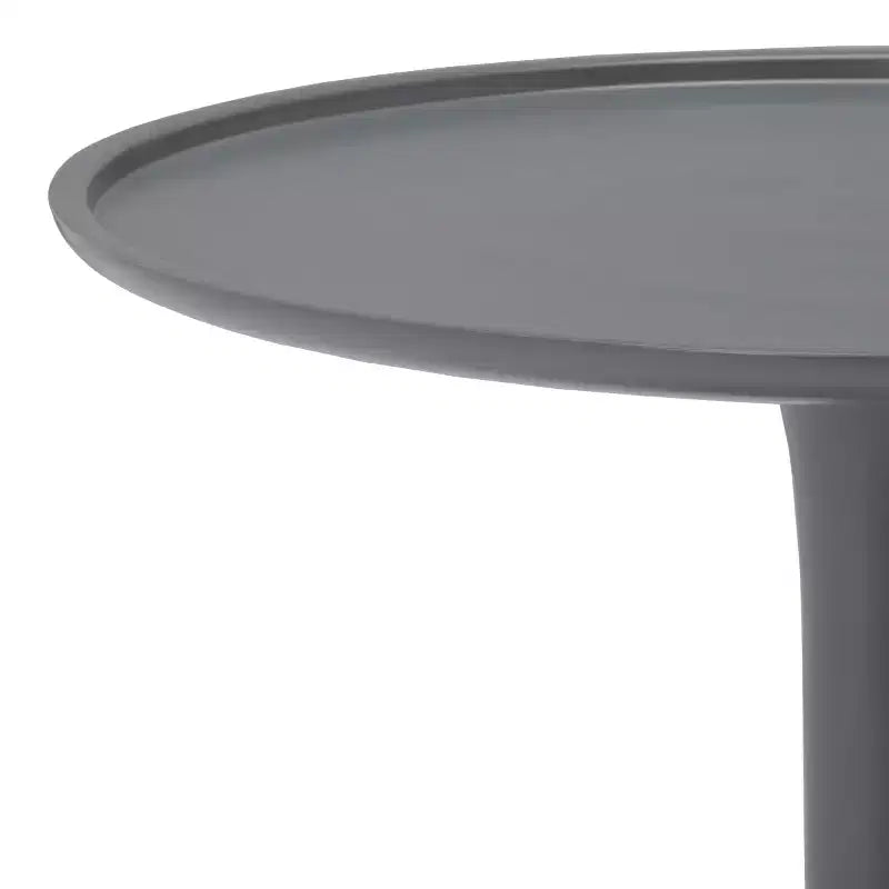 Table d'appoint Art déco ronde en aluminium poli