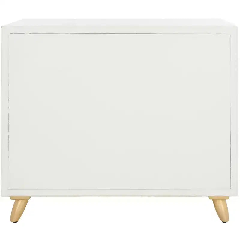 Commode à 3 tiroirs noire et or avec pieds fuselés