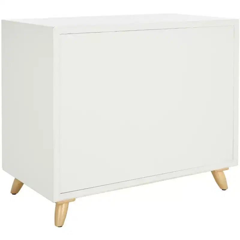 Commode à 3 tiroirs noire et or avec pieds fuselés