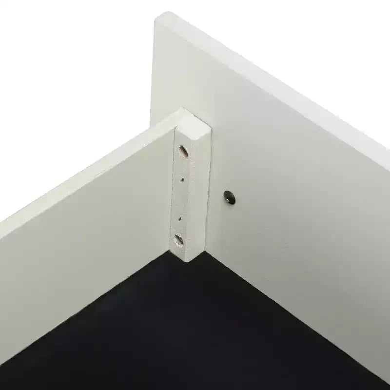 Commode à 3 tiroirs noire et or avec pieds fuselés
