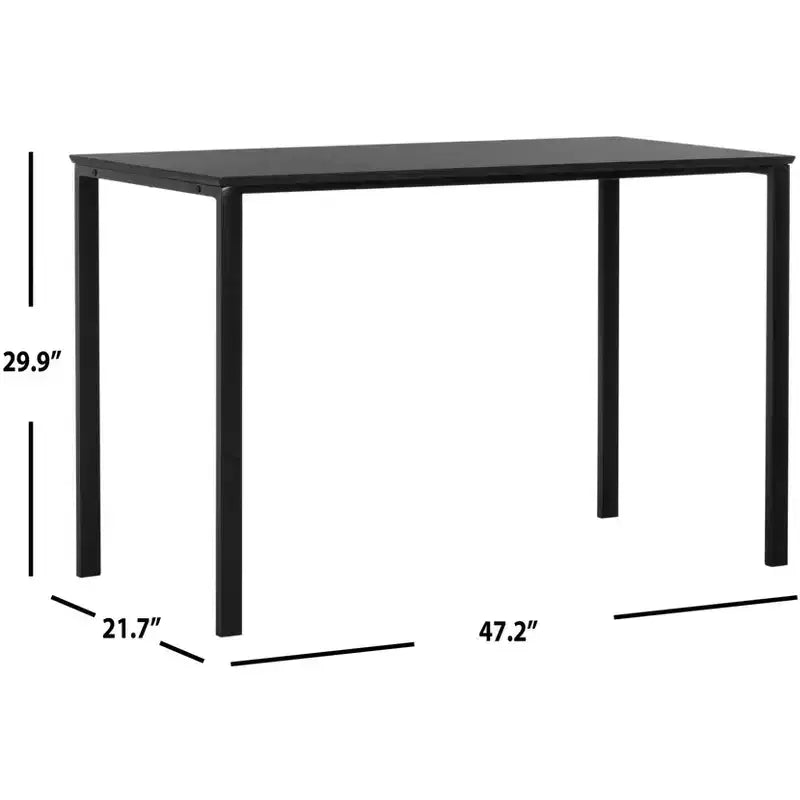 Bureau moderne noir – MDF et cadre en fer