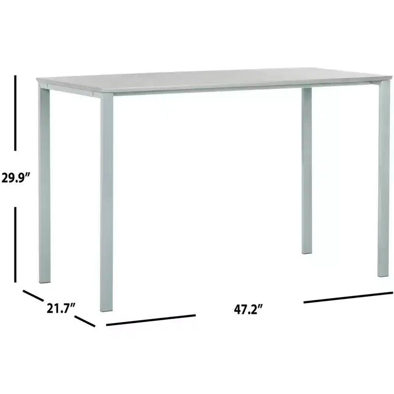 Bureau moderne noir – MDF et cadre en fer